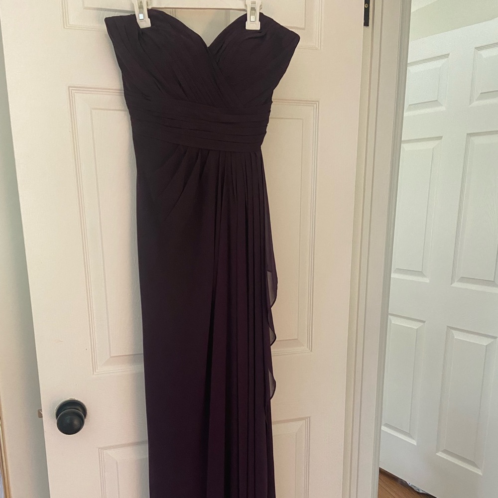 Bill Levkoff Plum Sweetheart Dress - unaltered